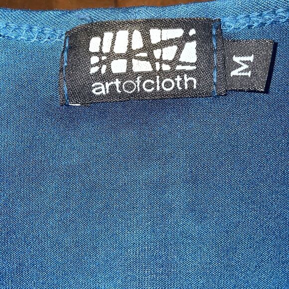 Art of Cloth M Lagenlook Art to Wear Mixed Media Sleeveless Tunic Top - Picture 6 of 7